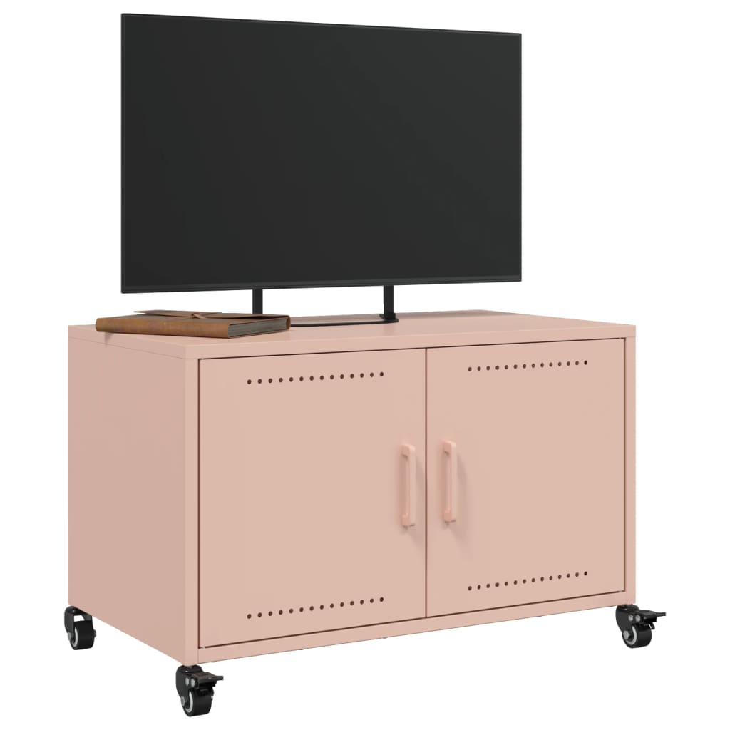 vidaXL TV-Schrank Rosa 68x39x43,5 cm Stahl