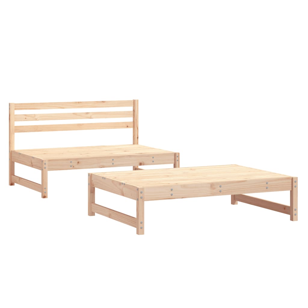 vidaXL 2-tlg. Garten-Lounge-Set Massivholz Kiefer