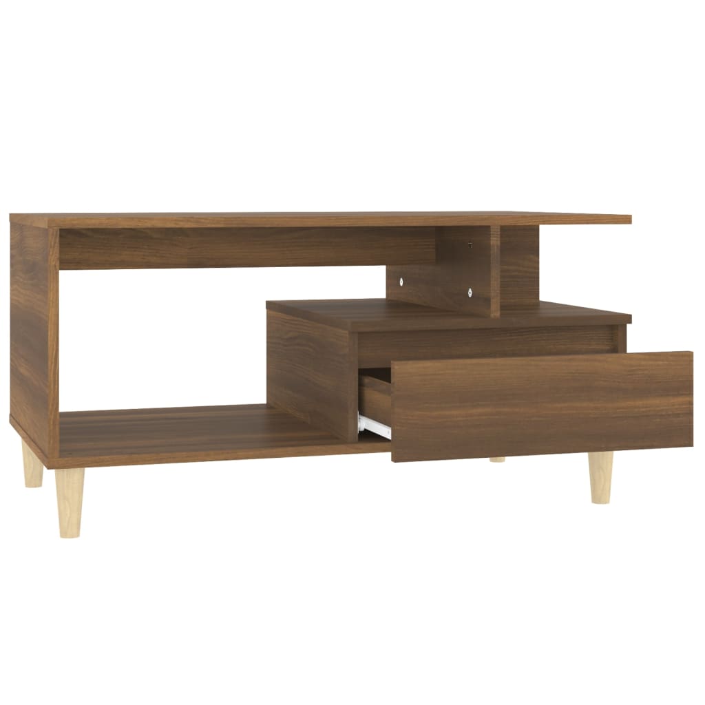 vidaXL Couchtisch Braun Eichen-Optik 90x49x45 cm Holzwerkstoff