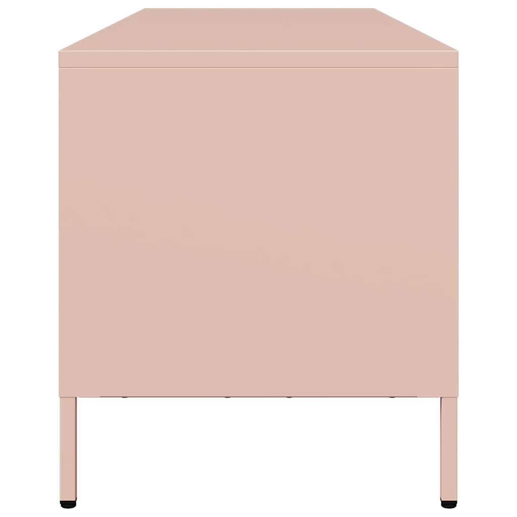 vidaXL TV-Schrank Rosa 135x39x43,5 cm Kaltgewalzter Stahl