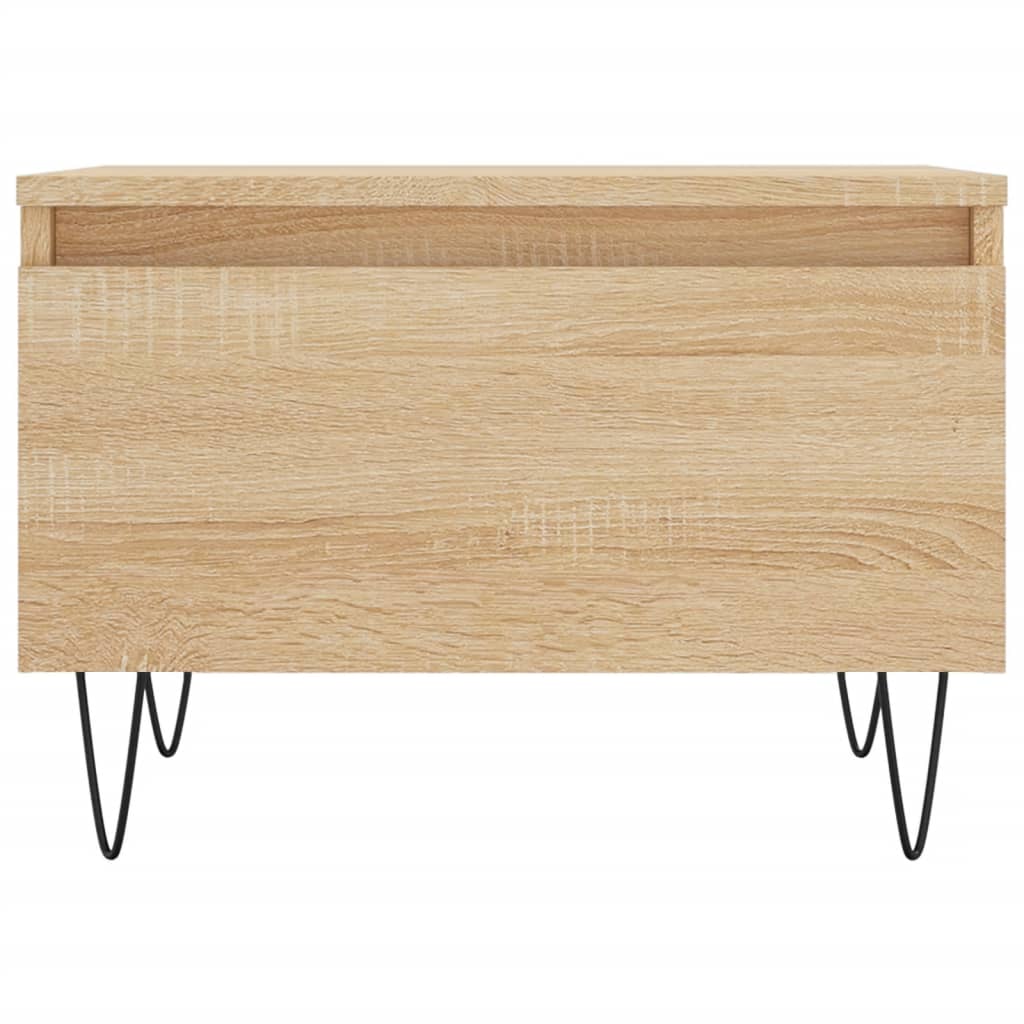 vidaXL Couchtische 2 Stk. Sonoma-Eiche 50x46x35 cm Holzwerkstoff