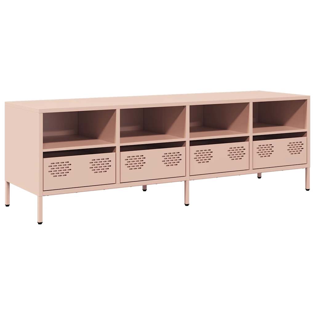 vidaXL TV-Schrank Rosa 135x39x43,5 cm Kaltgewalzter Stahl