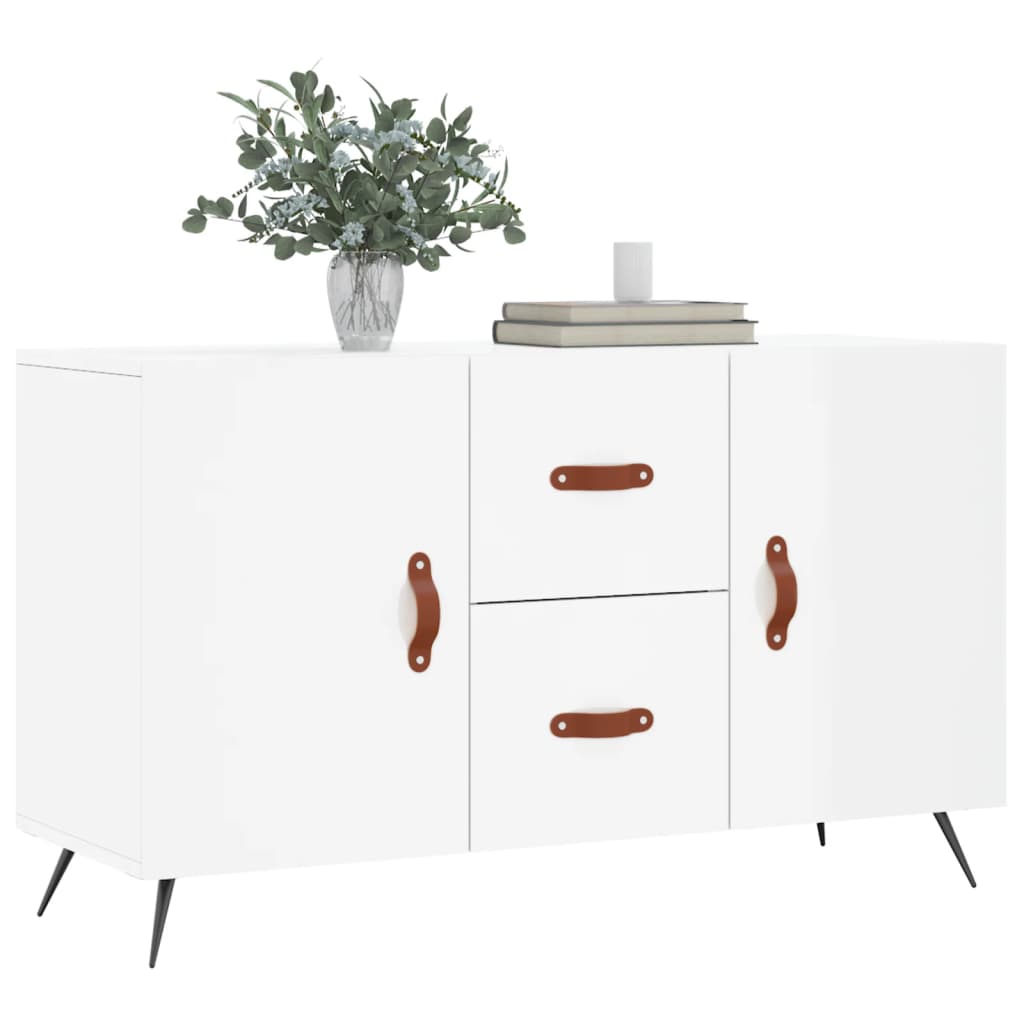 vidaXL Sideboard Hochglanz-Weiß 100x36x60 cm Holzwerkstoff