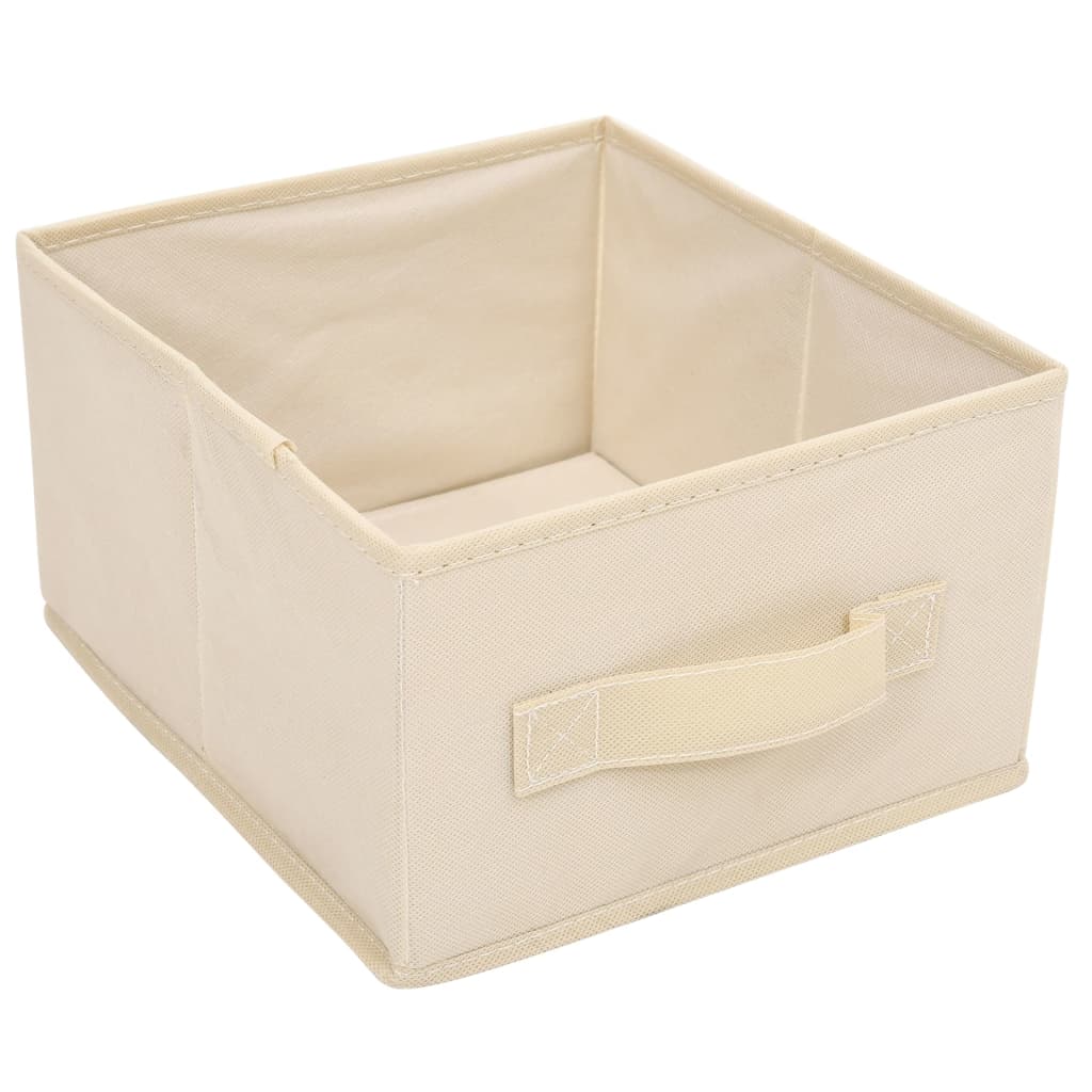 vidaXL Lagerschrank mit 6 Schubladen 55×29×55 cm Creme Stahl