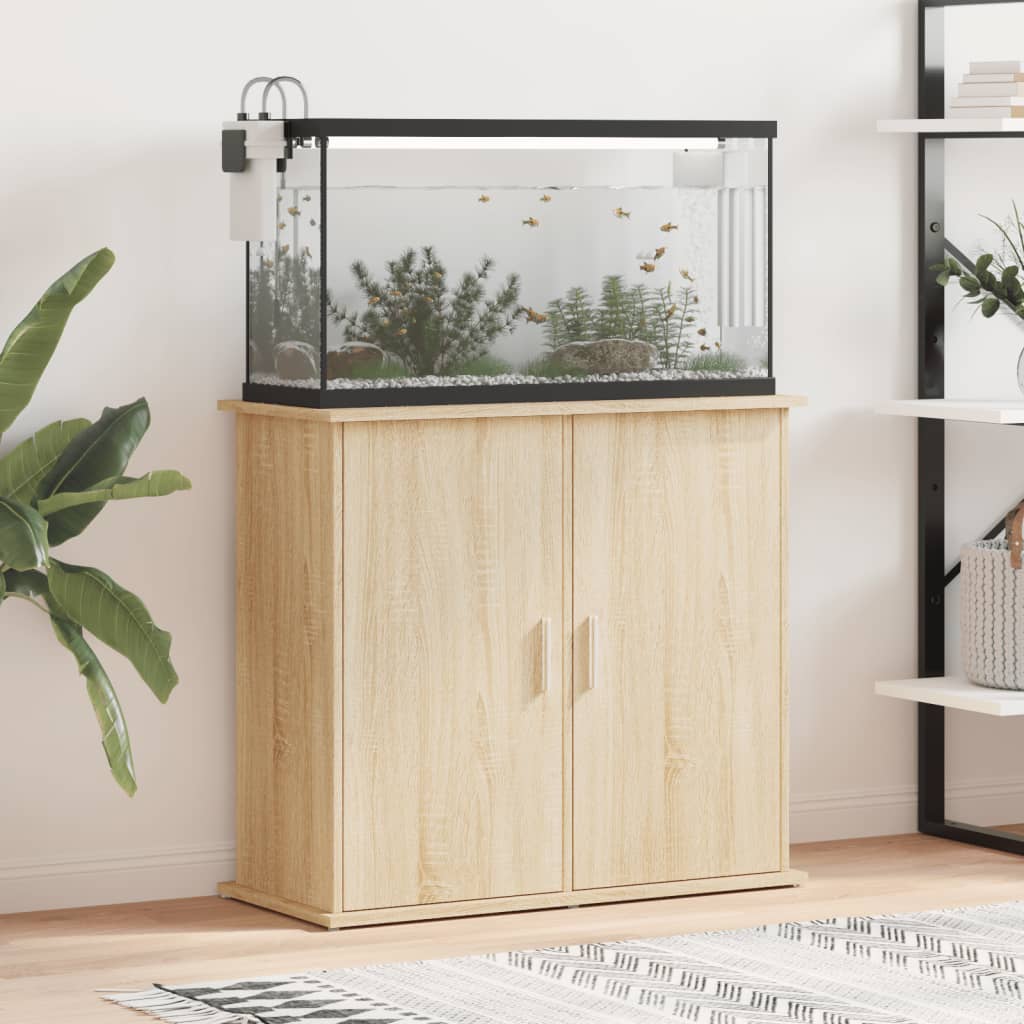 vidaXL Aquariumständer Sonoma-Eiche 81x36x73 cm Holzwerkstoff