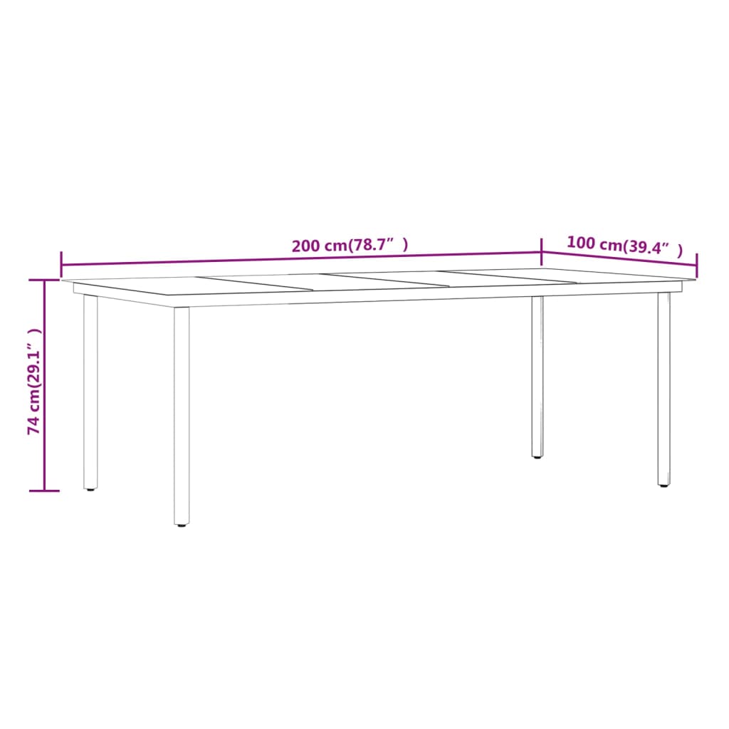 vidaXL 7-tlg. Garten-Essgruppe mit Kissen Poly Rattan und Glas