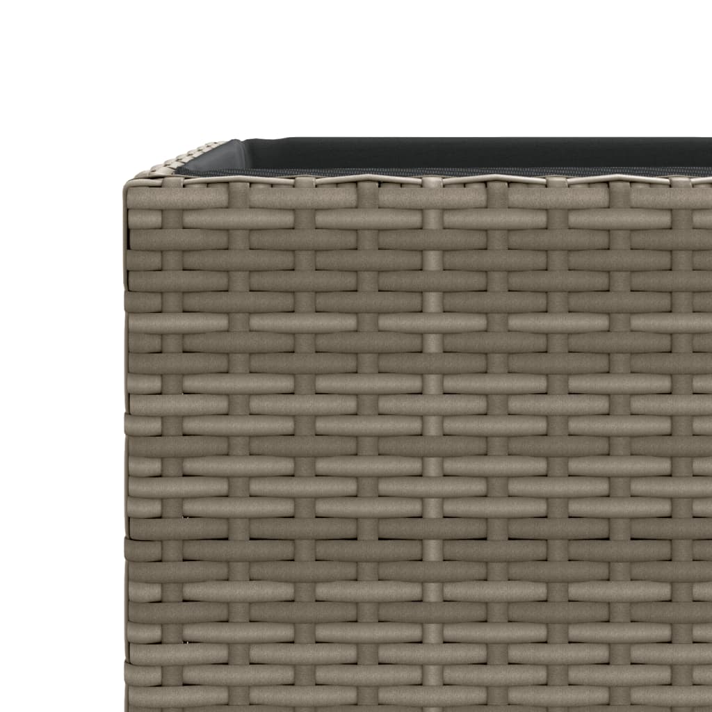 vidaXL Pflanzkübel Grau 30x30x60 cm Poly Rattan