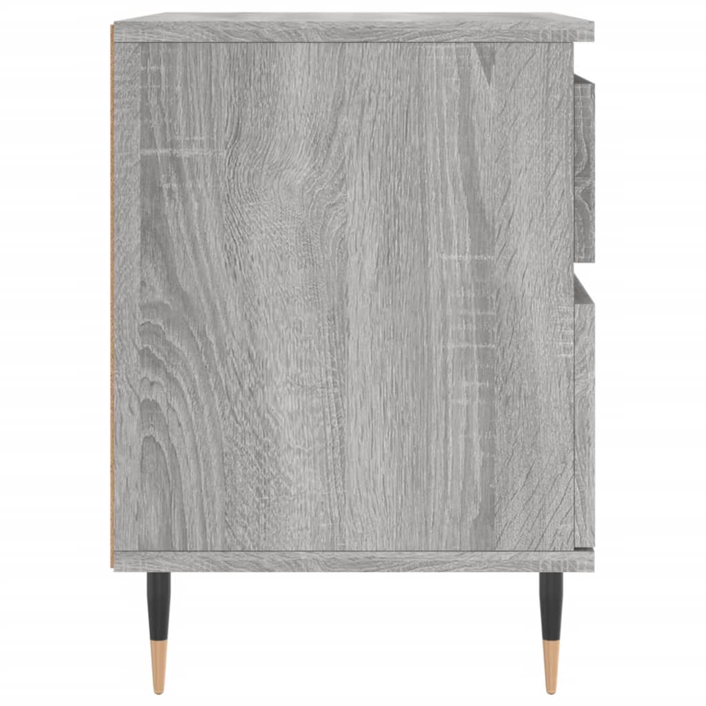 vidaXL Nachttische 2 Stk. Grau Sonoma 40x35x50 cm Holzwerkstoff