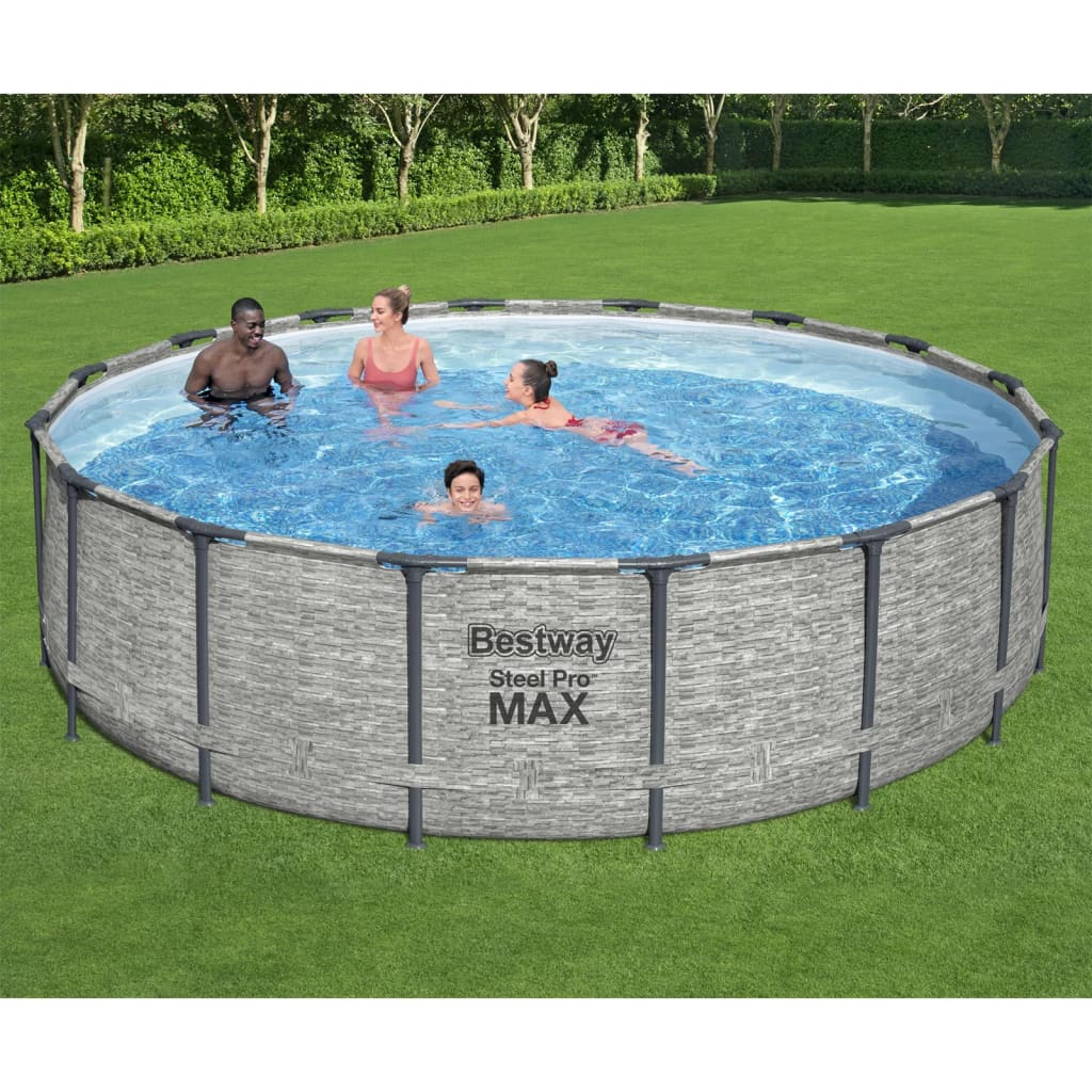 Bestway Power Steel Swimmingpool Rund 488x122 cm