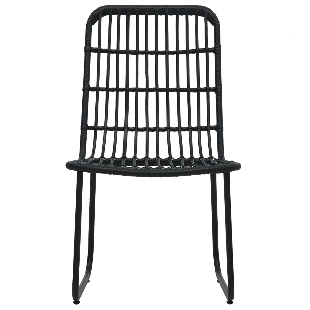 vidaXL 3-tlg. Bistro-Set Poly Rattan Schwarz