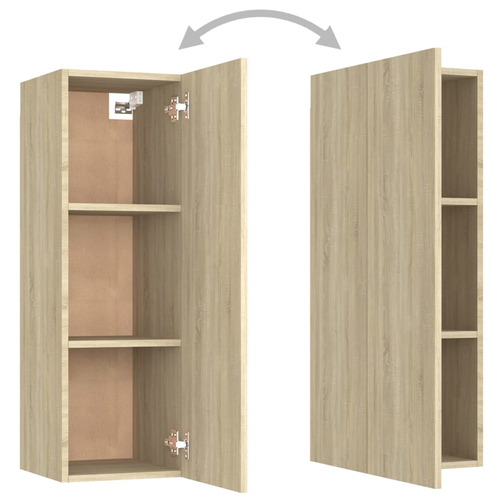 vidaXL 3-tlg. TV-Schrank-Set Sonoma-Eiche Holzwerkstoff