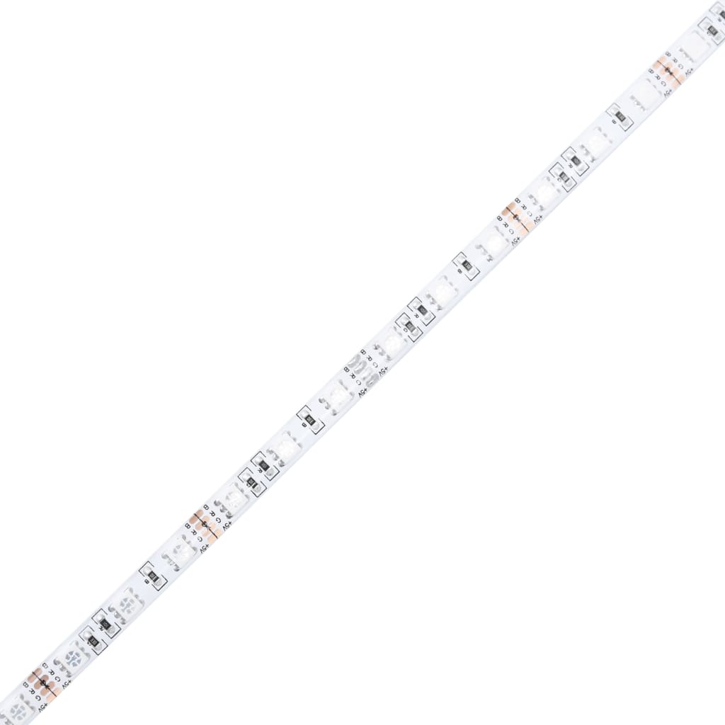 vidaXL 6-tlg. Wohnwand mit LED-Beleuchtung Schwarz Holzwerkstoff