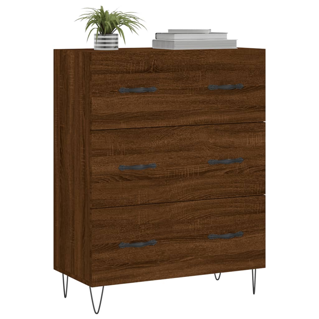 vidaXL Sideboard Braun Eichen-Optik 69,5x34x90 cm Holzwerkstoff