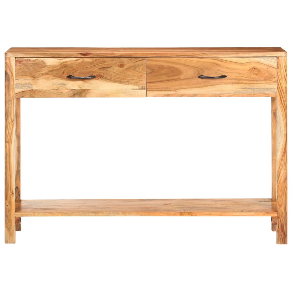 vidaXL Sideboard 110x30x75 cm Massivholz Akazie