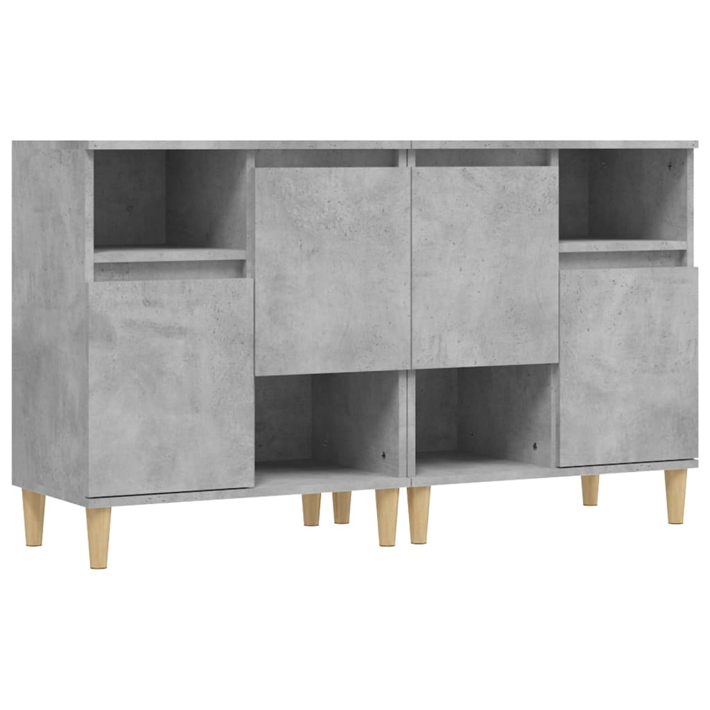 vidaXL Sideboards 2 Stk. Betongrau 60x35x70 cm Holzwerkstoff