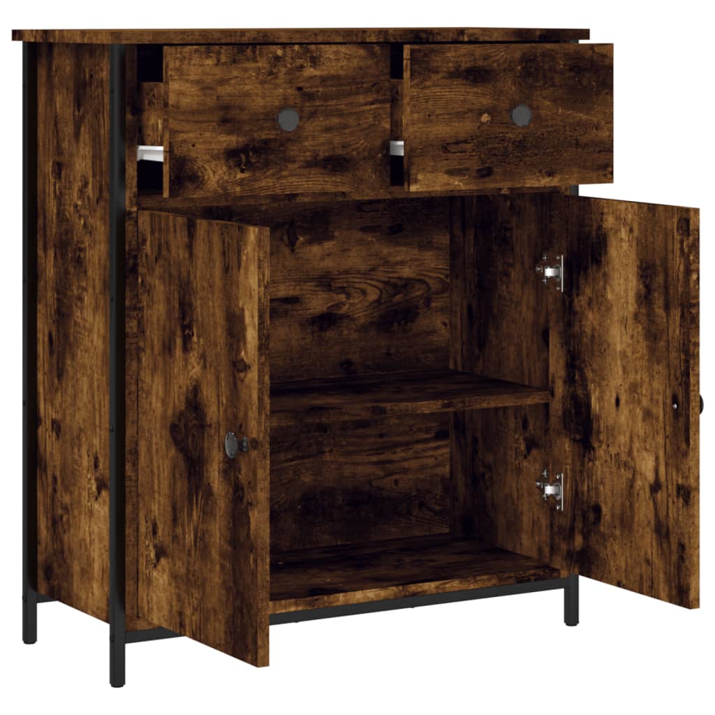 vidaXL Sideboard Räuchereiche 70x30x80 cm Holzwerkstoff