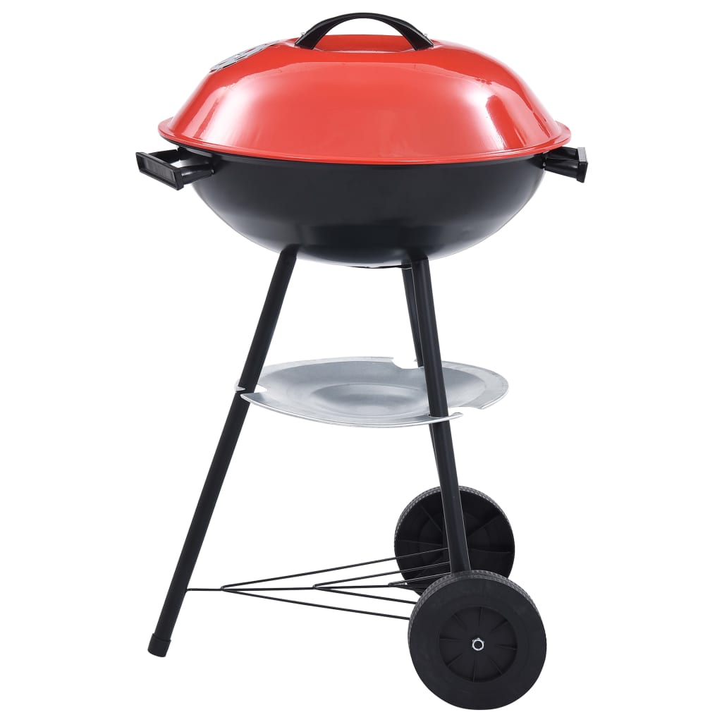 vidaXL Tragbarer Holzkohlegrill XXL mit Rädern 44 cm