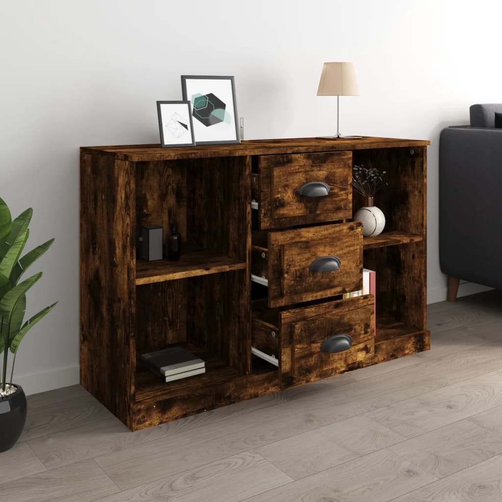 vidaXL Sideboard Räuchereiche 104,5x35,5x67,5 cm Holzwerkstoff