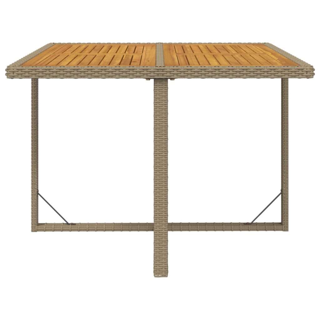 vidaXL 9-tlg. Garten-Essgruppe mit Kissen Poly Rattan Beige