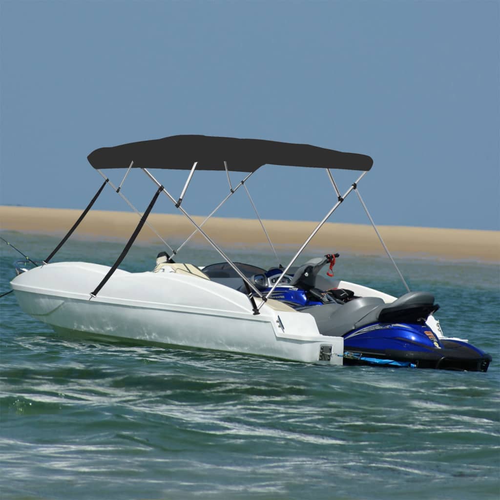 vidaXL 4-Bow Bimini-Top Schwarz 243x210x137 cm