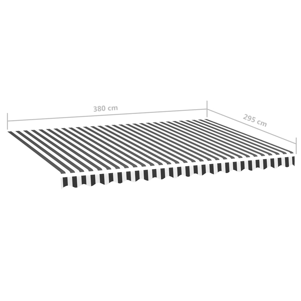 vidaXL Markisenbespannung Anthrazit und Weiß 4x3 m