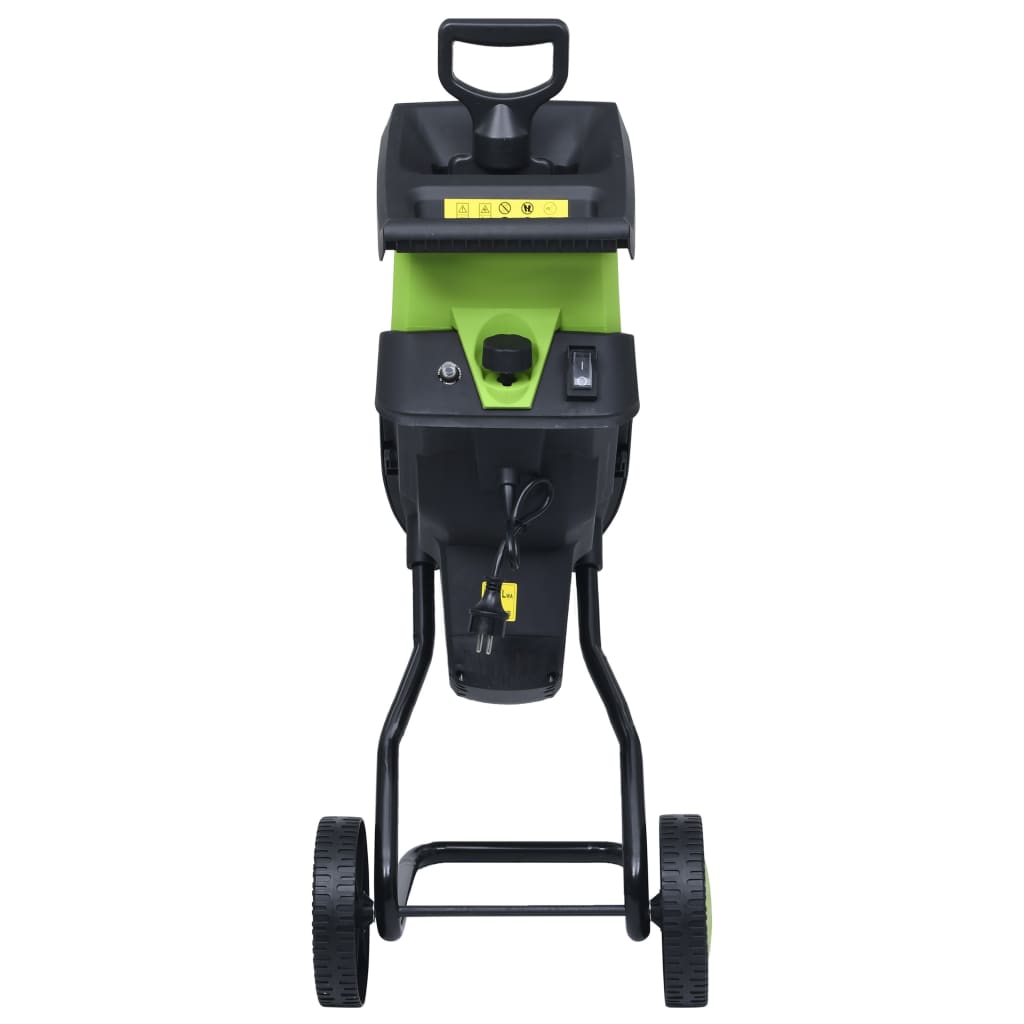 vidaXL Elektrischer Gartenhäcksler mit 2 Ersatzklingen 2400 W