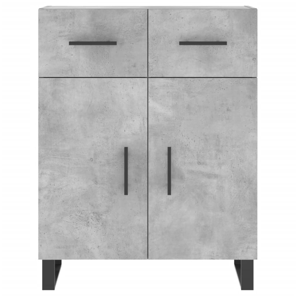 vidaXL Highboard Betongrau 69,5x34x180 cm Holzwerkstoff