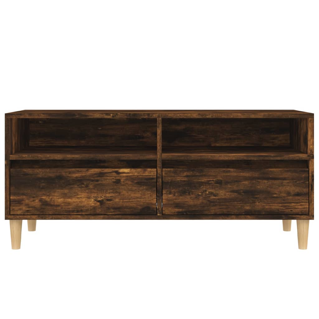 vidaXL TV-Schrank Räuchereiche 100x34,5x44,5 cm Holzwerkstoff