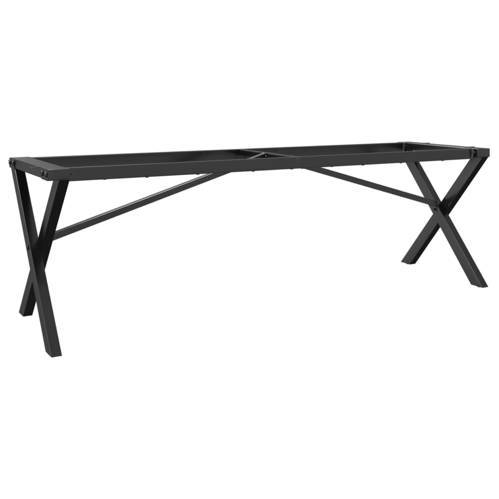 vidaXL Couchtisch-Gestell in X-Form 140x30x43 cm Gusseisen