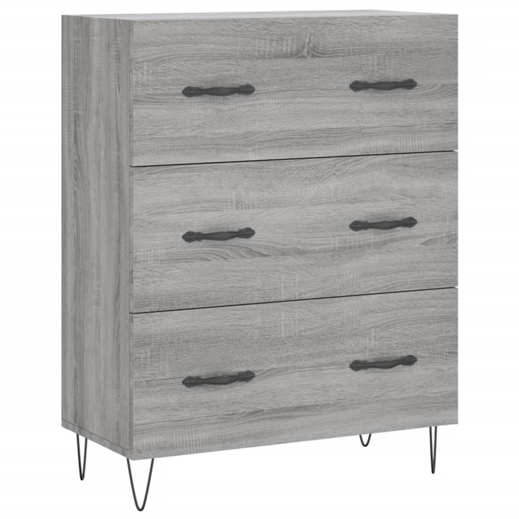 vidaXL Sideboard Grau Sonoma 69,5x34x90 cm Holzwerkstoff