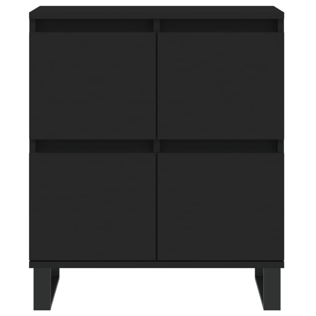 vidaXL Sideboards 3 Stk. Schwarz Holzwerkstoff