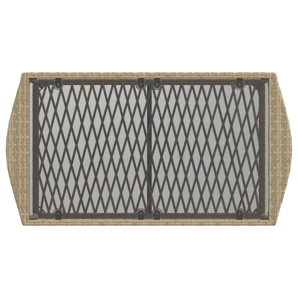 vidaXL 4-tlg. Garten-Sofagarnitur mit Kissen Beige Poly Rattan