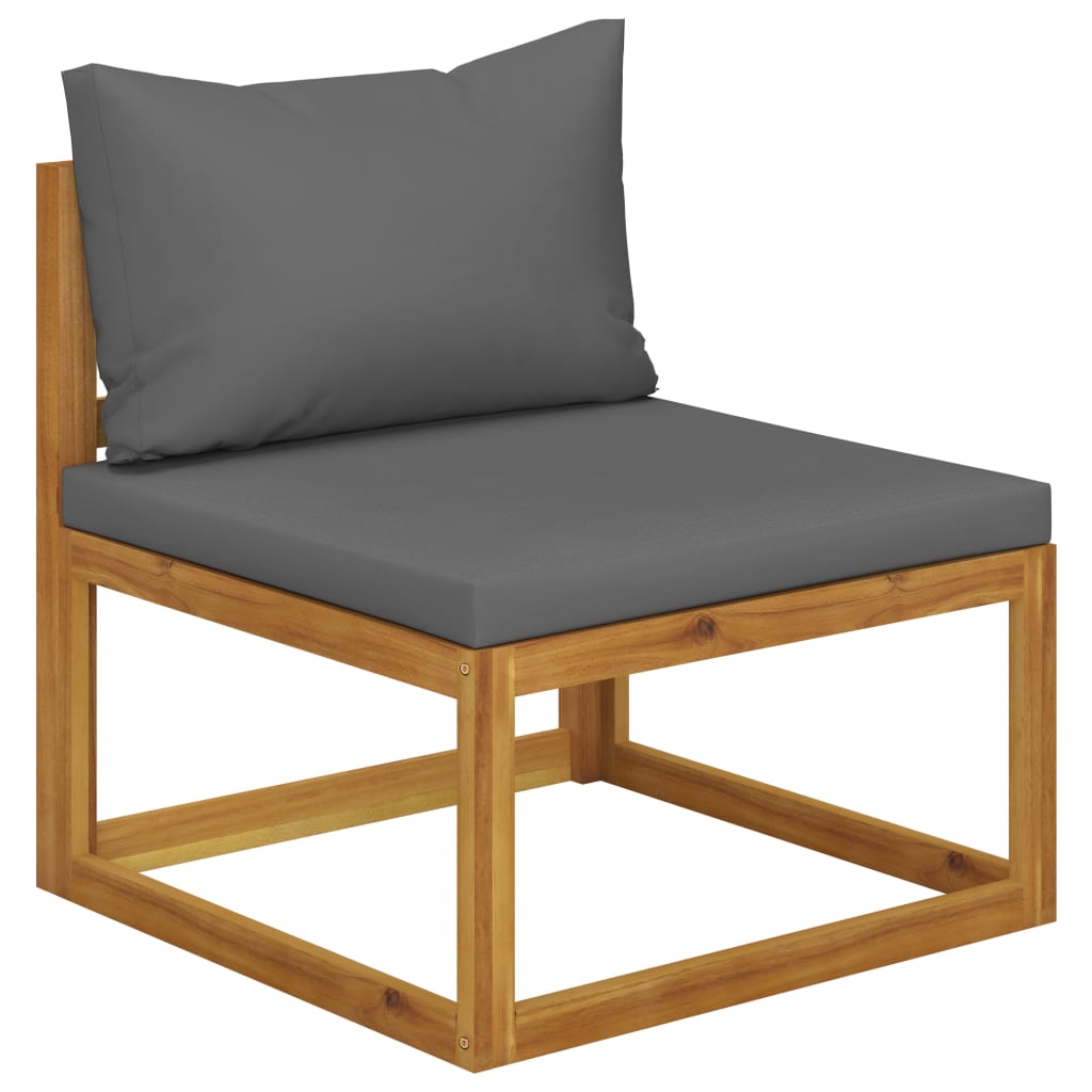 vidaXL 6-tlg. Garten-Lounge-Set mit Auflagen Massivholz Akazie