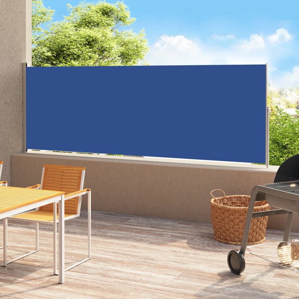 vidaXL Seitenmarkise Ausziehbar 220x500 cm Blau