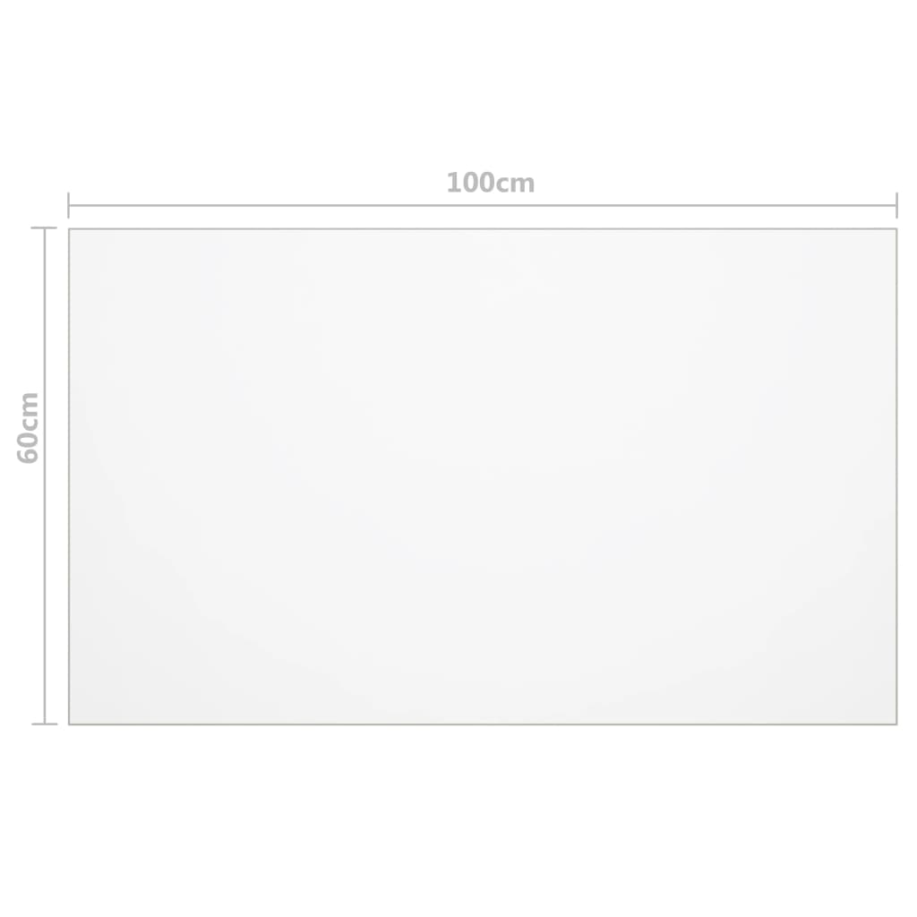 vidaXL Tischfolie Transparent 100x60 cm 2 mm PVC