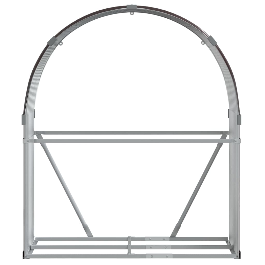 vidaXL Kaminholzunterstand Braun 120x45x140 cm Verzinkter Stahl