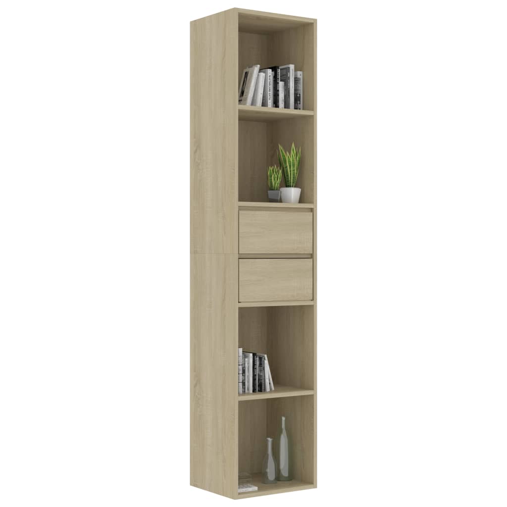 vidaXL Bücherregal Sonoma-Eiche 36x30x171 cm Holzwerkstoff