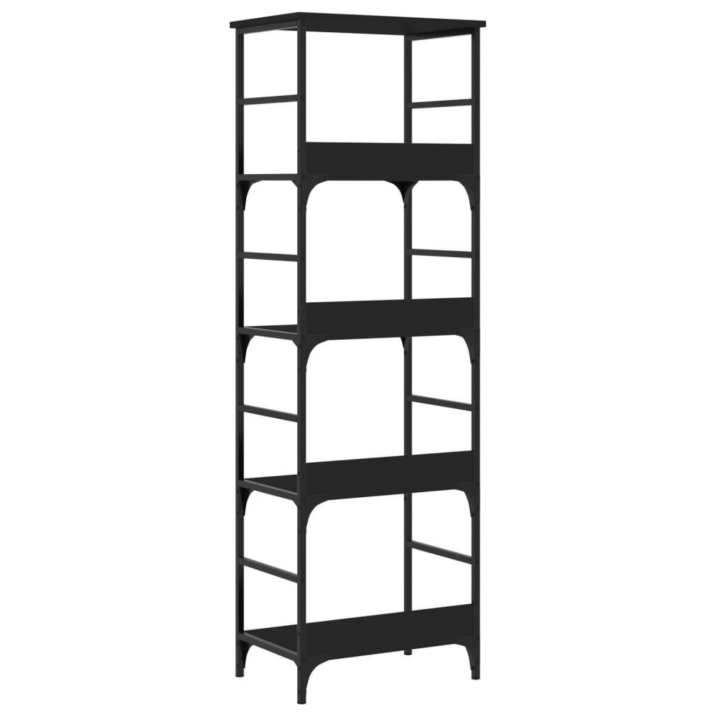 vidaXL Bücherregal Schwarz 50x33x153 cm Holzwerkstoff