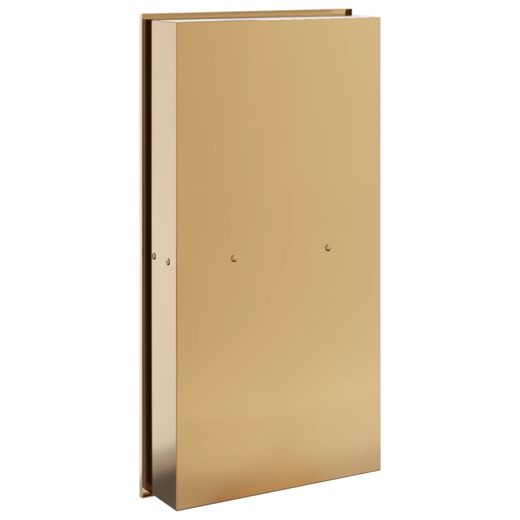 vidaXL Duschnische Golden Gebürstet 32x62x9 cm Edelstahl