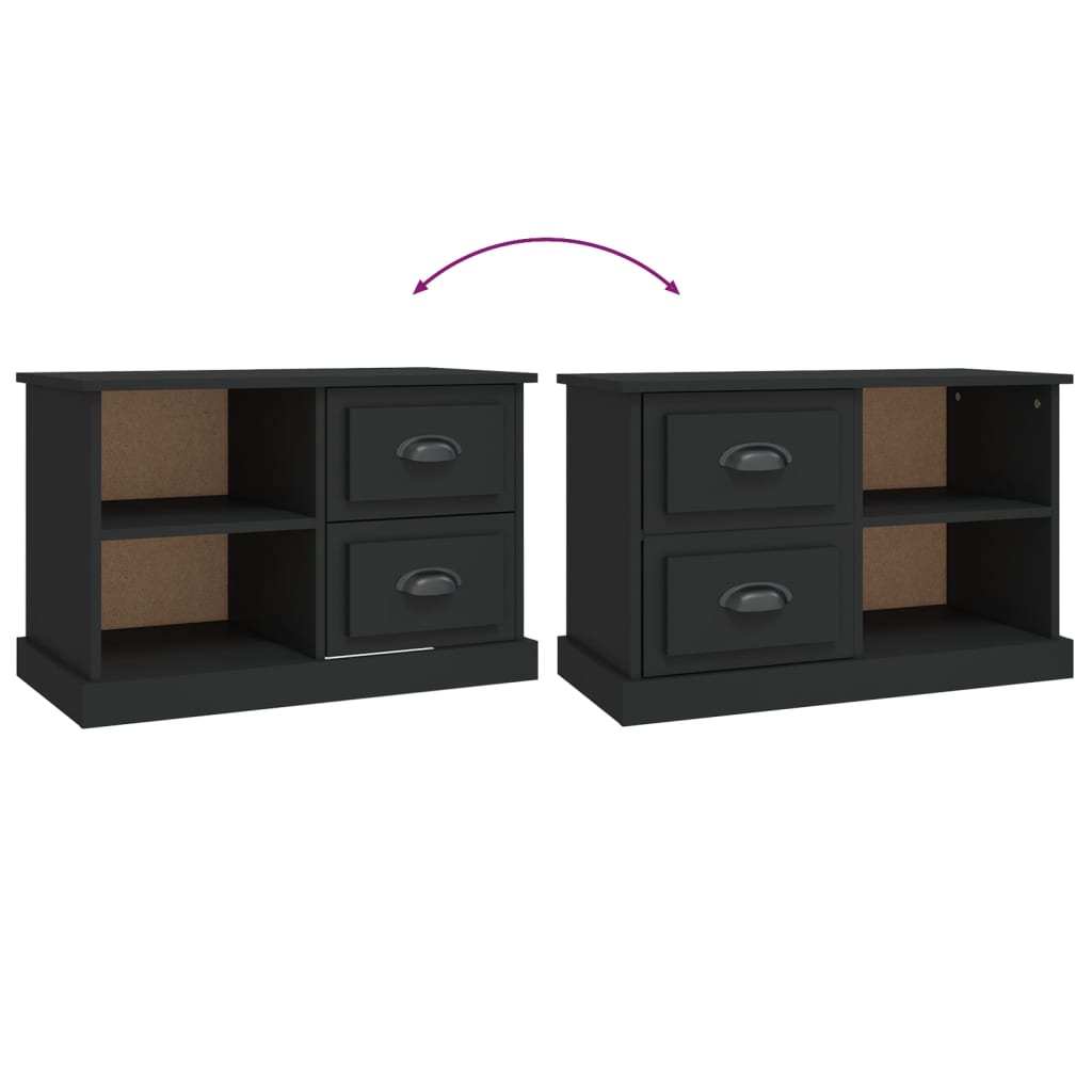 vidaXL TV-Schrank Schwarz 73x35,5x47,5 cm Holzwerkstoff