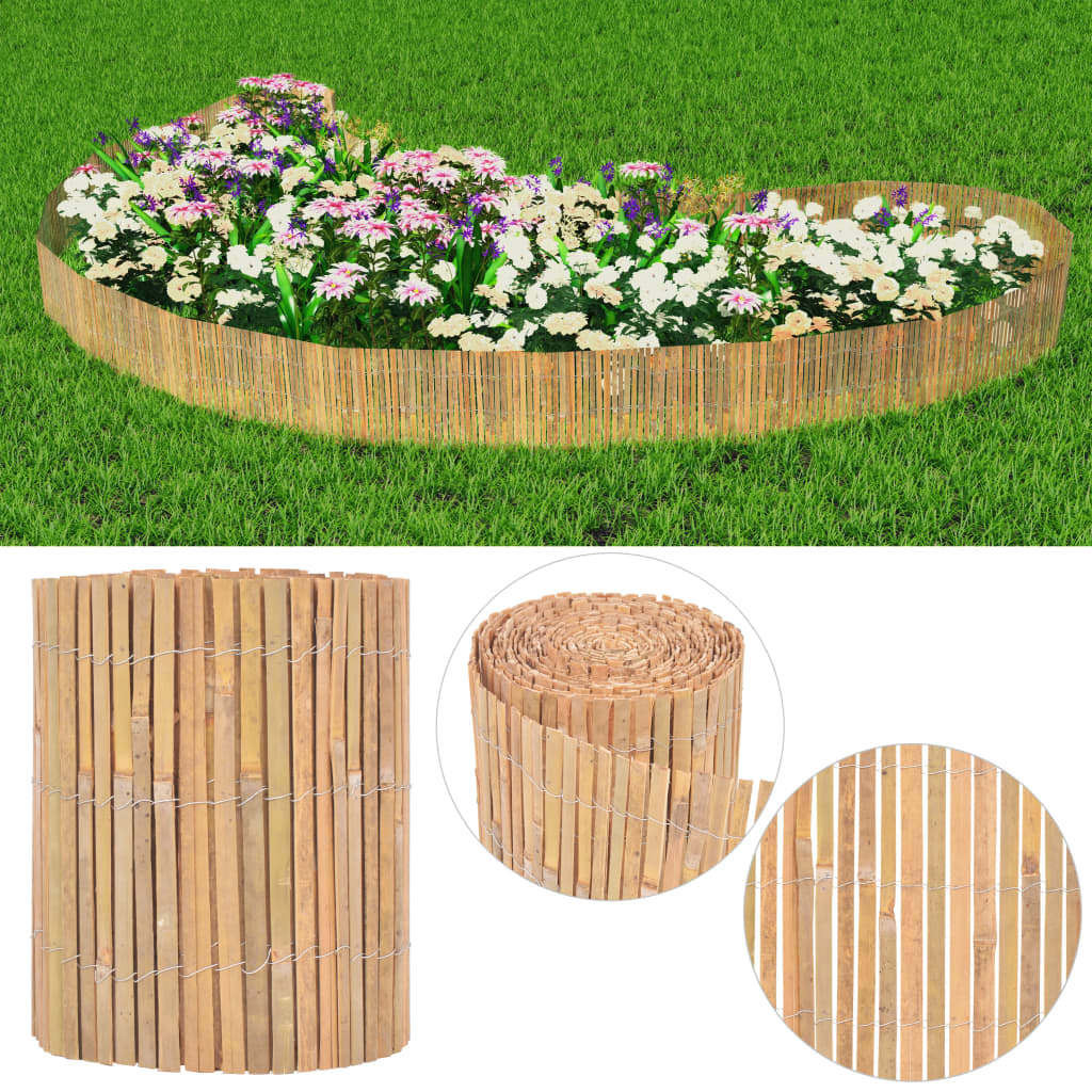 vidaXL Gartenzaun Bambus 1000×30 cm