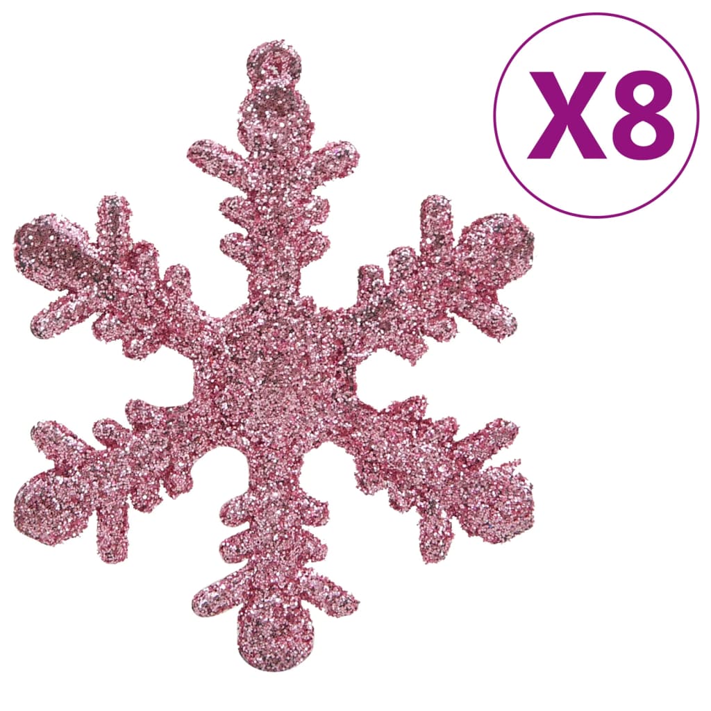 vidaXL 111-tlg. Weihnachtskugel-Set Rosa Polystyrol