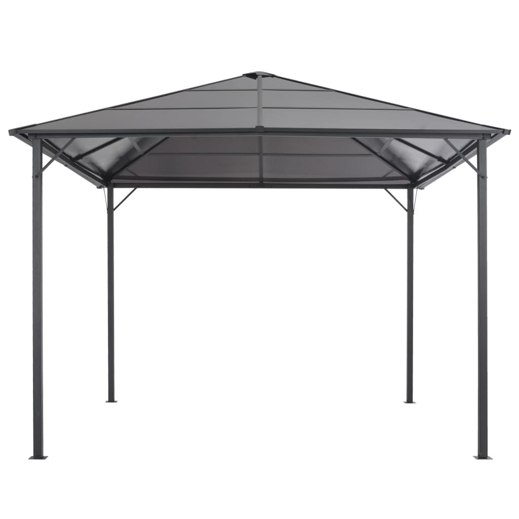 vidaXL Gartenpavillon mit Dach Aluminium 3×3 m Anthrazit