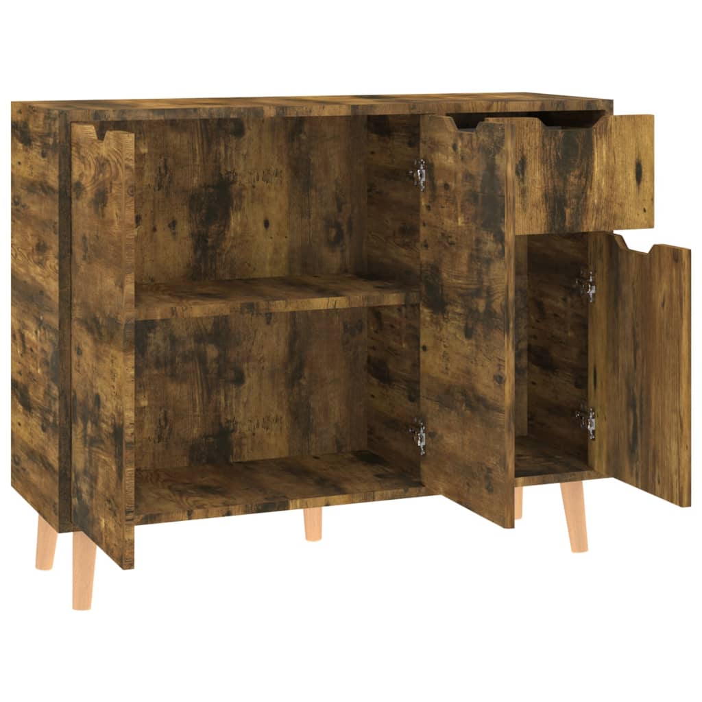 vidaXL Sideboard Räuchereiche 90x30x72 cm Holzwerkstoff