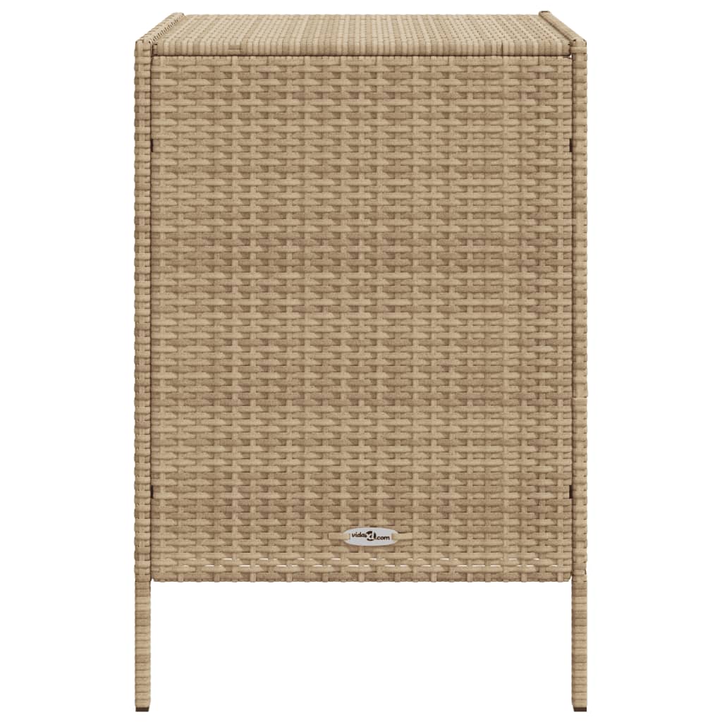 vidaXL Gartenschrank Beige 55x59x80 cm Poly Rattan