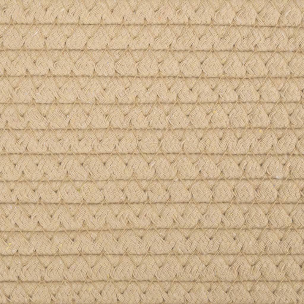 vidaXL Aufbewahrungskörbe 2 Stk. Beige und Weiß Ø28x28 cm Baumwolle