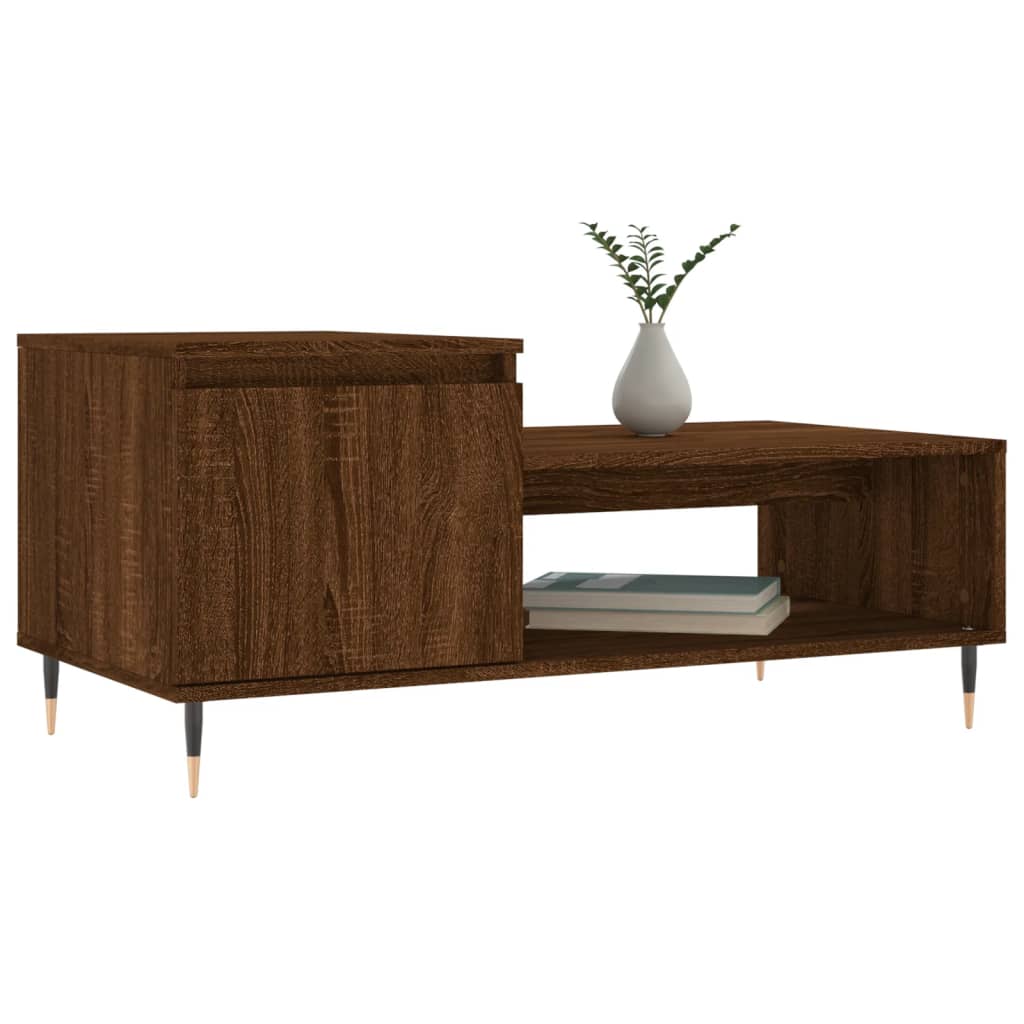 vidaXL Couchtisch Braun Eichen-Optik 100x50x45 cm Holzwerkstoff