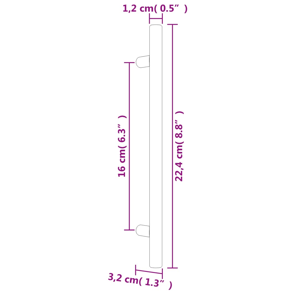 vidaXL Möbelgriffe 20 Stk. Golden 160 mm Edelstahl