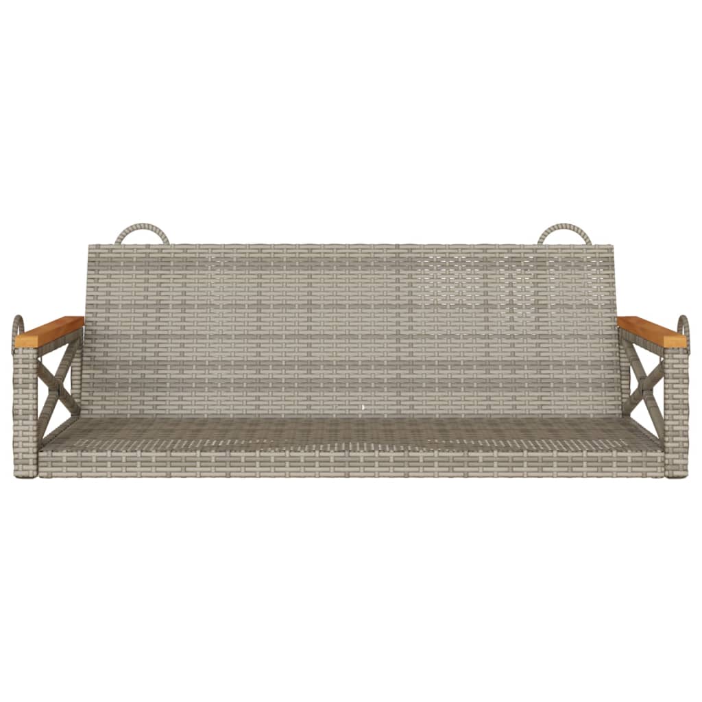 vidaXL Hängebank Grau 109x62x40 cm Poly Rattan