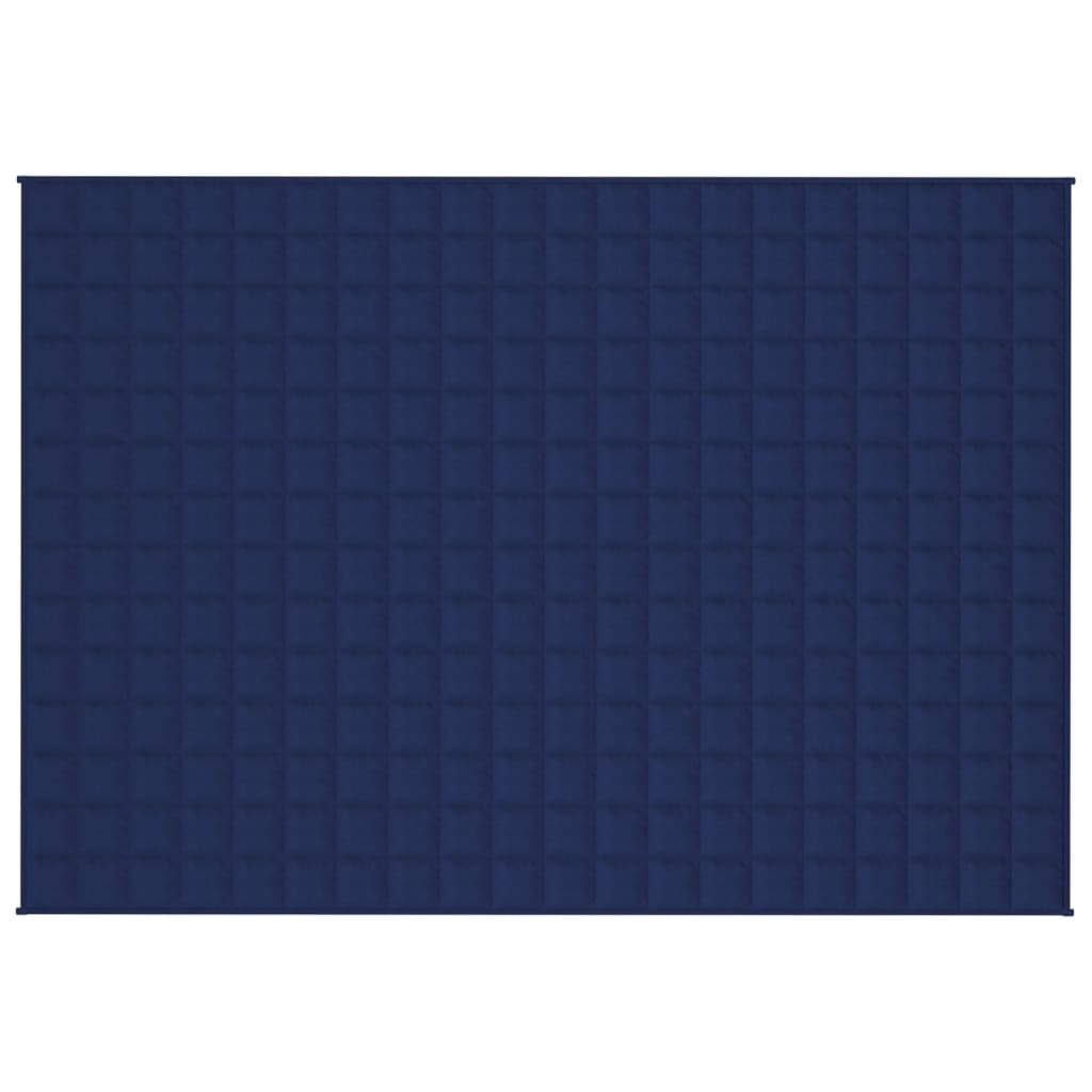 vidaXL Gewichtsdecke Blau 137x200 cm 10 kg Stoff